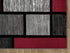 Black, Grey, and Multicolor 3D Carved Modern Area Rug