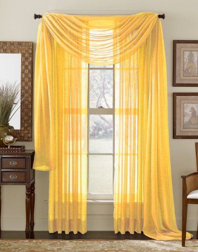 Celine Sheer Window Curtain Scarf 54 x 216 in.