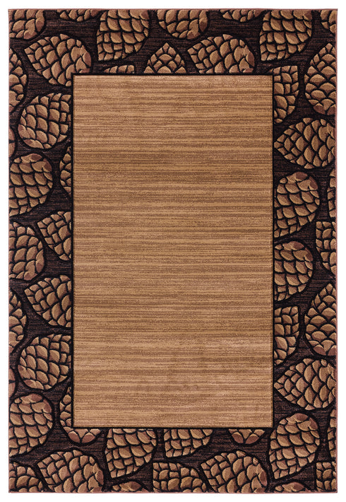 United Weavers Cottage Pine Border Beige Area Rug