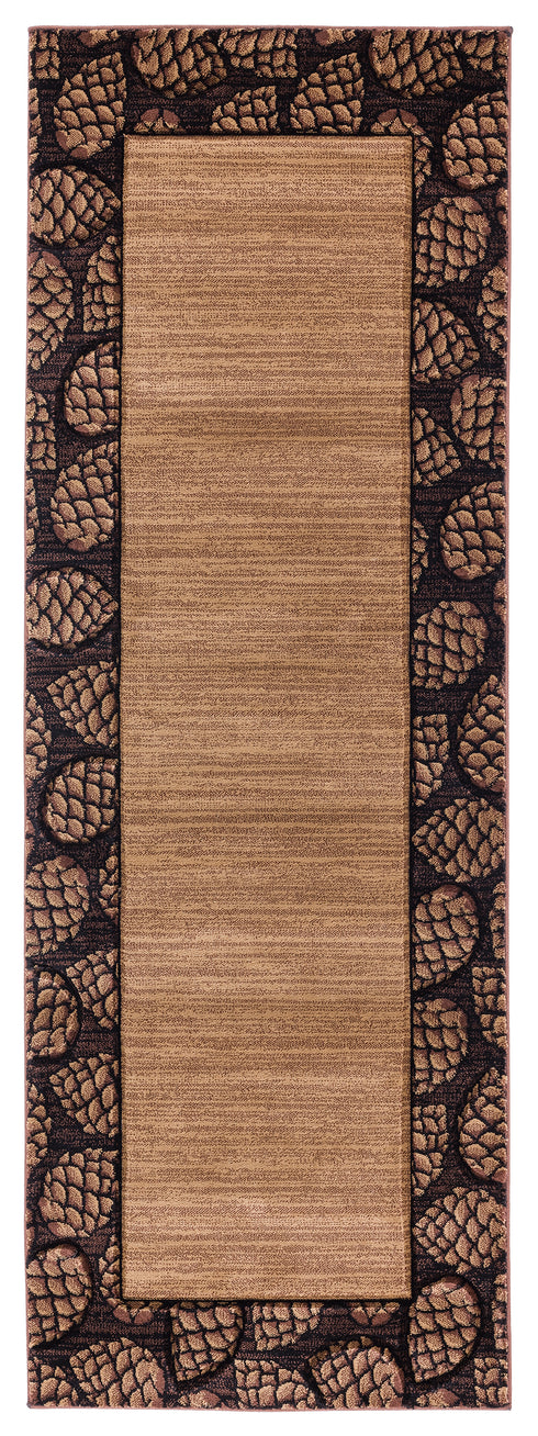 United Weavers Cottage Pine Border Beige Area Rug