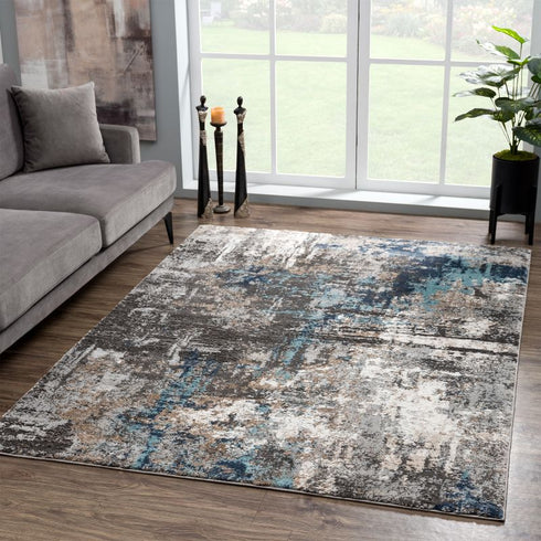 United Weavers Portsmouth Modern Fusion Blue Area Rug
