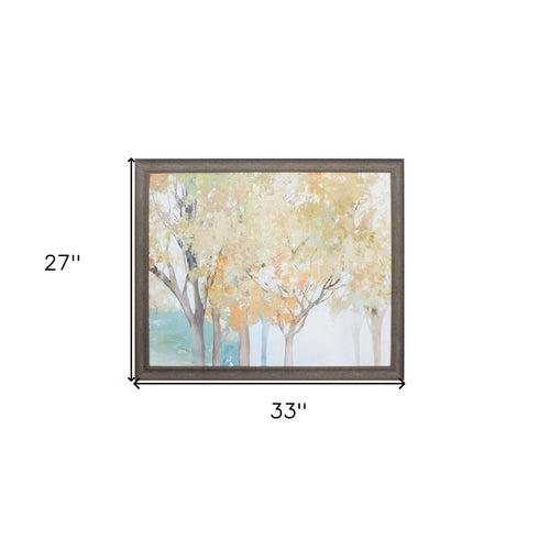 33" x 27" Distressed Wood Toned Frame Yearning For One