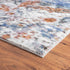 Blue and White Abstract Ocean Area Rug