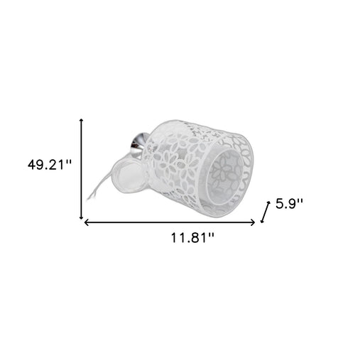 Retro White Floral Pendant Ceiling Lamp