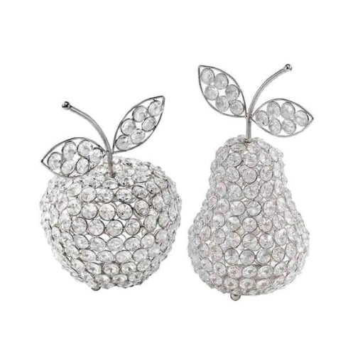 Adore the Decor™ Silver Crystal Beaded Pear Decor - 8"