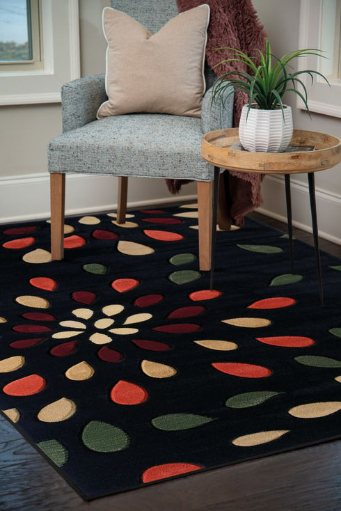 United Weavers Contours Dazzle Black Area Rug