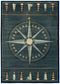 United Weavers Contours Compass Rose Blue Area Rug