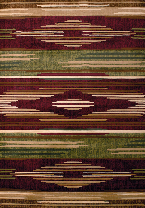 United Weavers Contours Native Chic Red Area Rug
