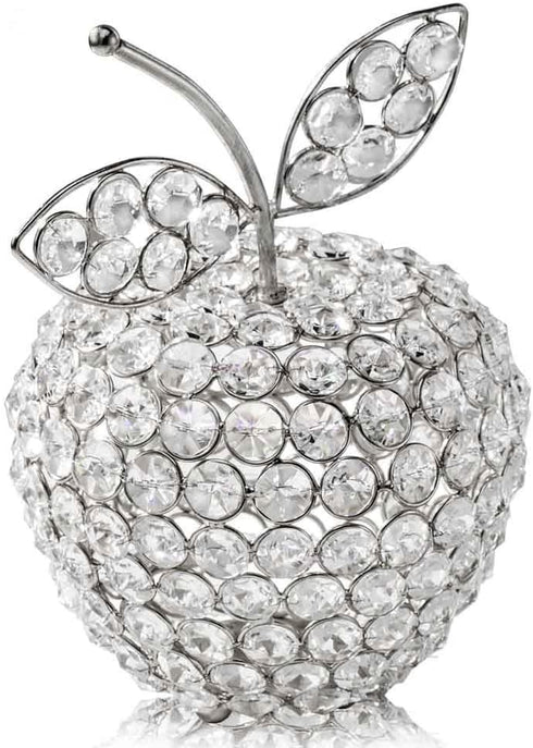 Adore the Decor™ Silver Crystal Apple Decor - 7"