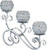 Adore the Decor™ 3 Arm Crystal Beaded Candelabra - 15"