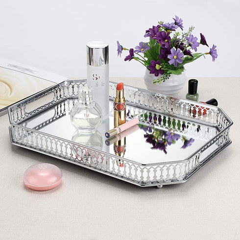 Adore the Decor™ 14" Rectangular Tray/Jewelry Holder with Mirrored Base