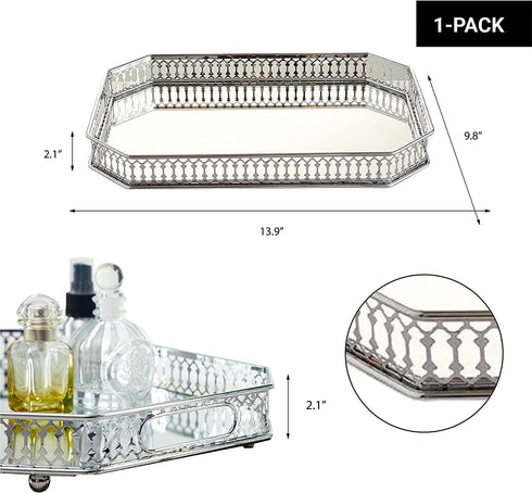 Adore the Decor™ 14" Rectangular Tray/Jewelry Holder with Mirrored Base