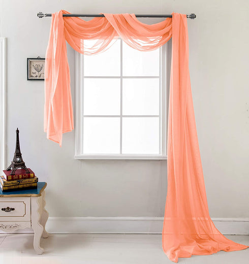 Celine Sheer Window Curtain Scarf 54 x 216 in.