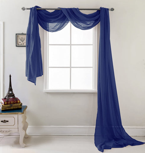 Celine Sheer Window Curtain Scarf 54 x 216 in.