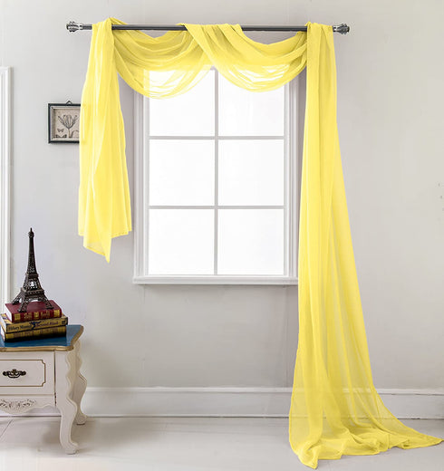 Celine Sheer Window Curtain Scarf 54 x 216 in.