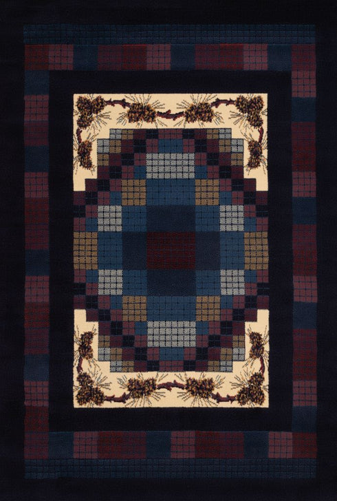 United Weavers Manhattan Gingham Pine Navy Area Rug