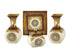 Adore the Decor™ Gold and Brown Sparkled Four Piece Ceramic Vase Accessory Set - 13"