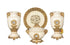 Adore the Decor™ Beige and Gold Diamond Four Piece Ceramic Vase Accessory Set - 13"