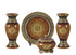 Adore the Decor™ Brown and Gold Four Piece Ceramic Vase Accessory Set - 13"