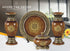 Adore the Decor™ Brown and Gold Four Piece Ceramic Vase Accessory Set - 13"