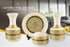 Adore the Decor™ Gold and Beige Sparkled Four Piece Ceramic Vase Accessory Set - 13"