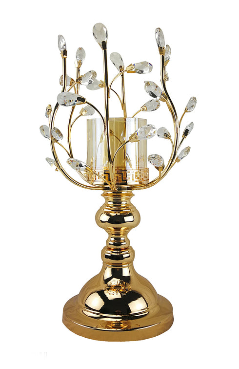 Adore the Decor™ Crystal Leaf Petals Candleholder - 19"