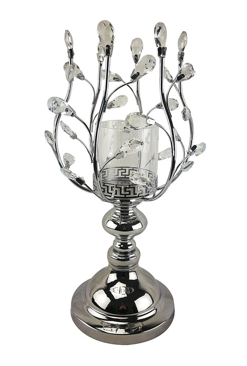 Adore the Decor™ Crystal Leaf Petals Candleholder - 19"