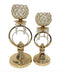 Adore the Decor™ 2 Piece Gold Crystal Beaded Candle Holder Set