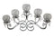 Adore the Decor™ 5 Arm Crystal Beaded Candelabra - 16"