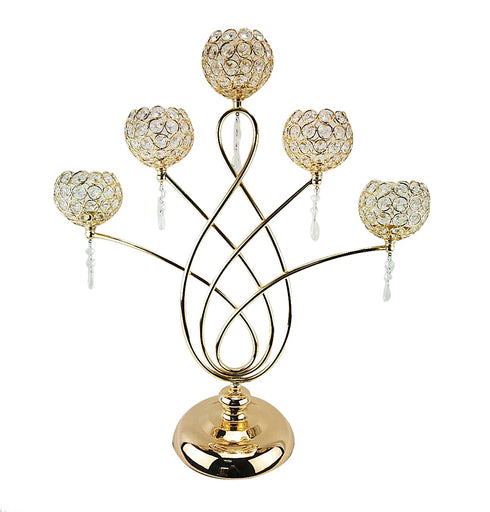 Adore the Decor™ 5 Arm Crystal Beaded Candelabra - 24.5"