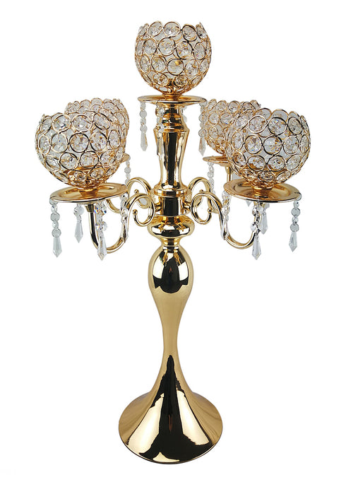 Adore the Decor™ 5 Arm Crystal Beaded Candelabra - 25"