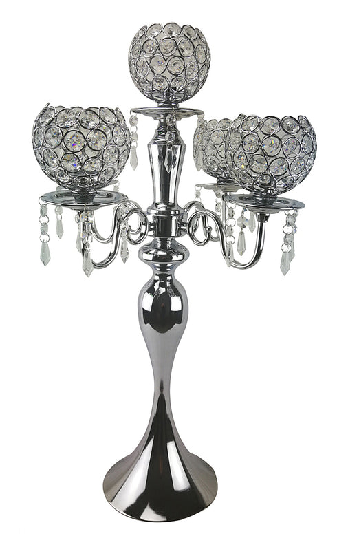 Adore the Decor™ 5 Arm Crystal Beaded Candelabra - 25"
