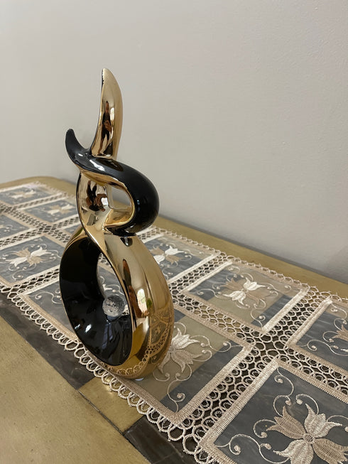 Adore the Decor™ Gold and Black Swirl Sculpture - 12"