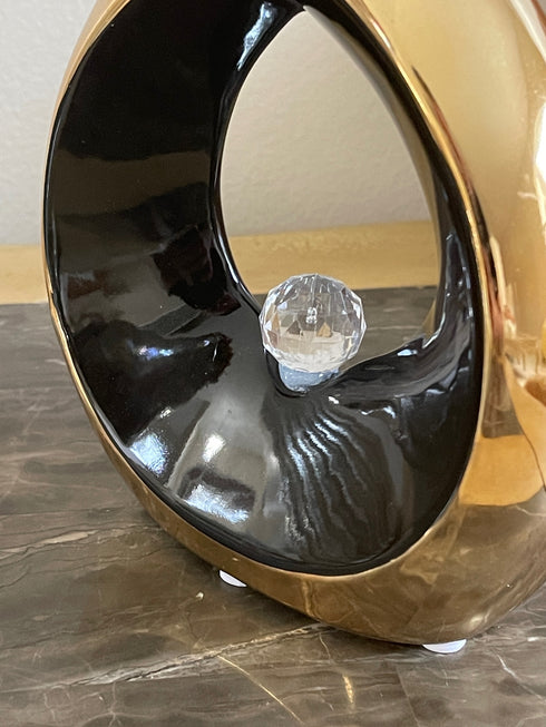 Adore the Decor™ Gold and Black Swirl Sculpture - 12"