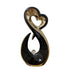 Adore the Decor™ Gold and Black Heart Sculpture- 12"