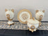 Adore the Decor™ Beige and Gold Diamond Four Piece Ceramic Vase Accessory Set - 13"