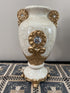 Adore the Decor™ Beige and Gold Diamond Four Piece Ceramic Vase Accessory Set - 13"