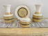Adore the Decor™ Gold and Beige Sparkled Four Piece Ceramic Vase Accessory Set - 13"
