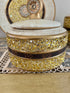 Adore the Decor™ Gold and Beige Sparkled Four Piece Ceramic Vase Accessory Set - 13"