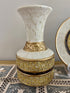 Adore the Decor™ Gold and Beige Sparkled Four Piece Ceramic Vase Accessory Set - 13"