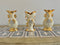 Adore the Decor™ Deep Gold and Beige 3 Piece Ceramic Vase Set - 9"