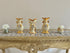 Adore the Decor™ Deep Gold and Beige 3 Piece Ceramic Vase Set - 9"