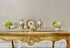 Adore the Decor™ Beige and Gold Sparkled Four Piece Ceramic Vase Accessory Set - 10"