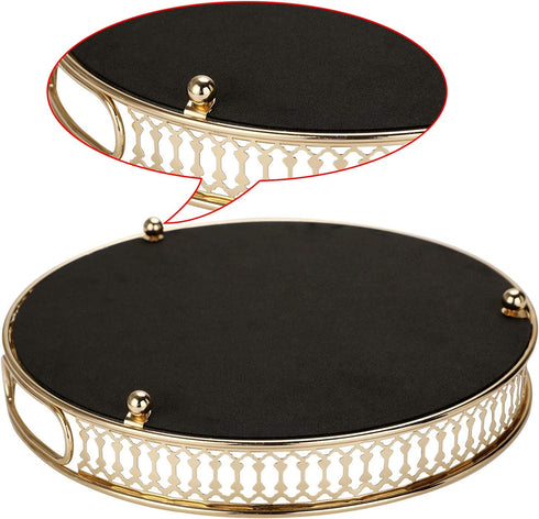 Adore the Decor™ 12" Mirrored Round Decorative Tray / Jewelry Holder