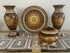 Adore the Decor™ Brown and Gold Four Piece Ceramic Vase Accessory Set - 13"