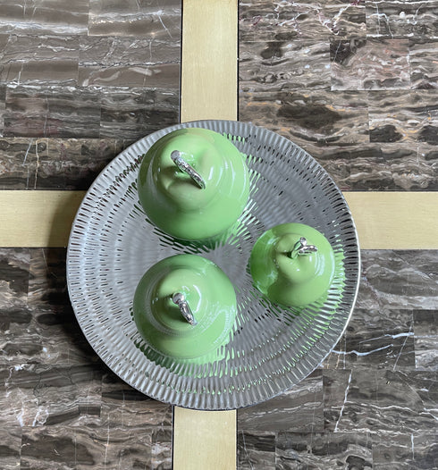 Adore the Decor™ 4 Piece Ceramic Shiny Pear Decor Set - 15 x 15 x 8 inches