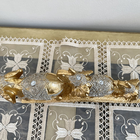 Adore the Decor™ Deep Gold Elephant Family Bridge Figurine - 7"