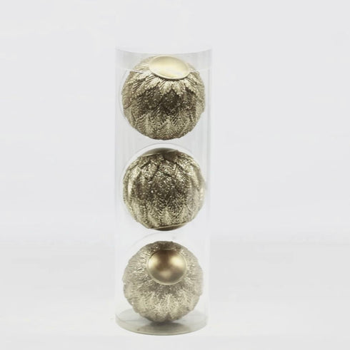 Adore the Decor™ 3 Piece Gold Decorative Orb Set
